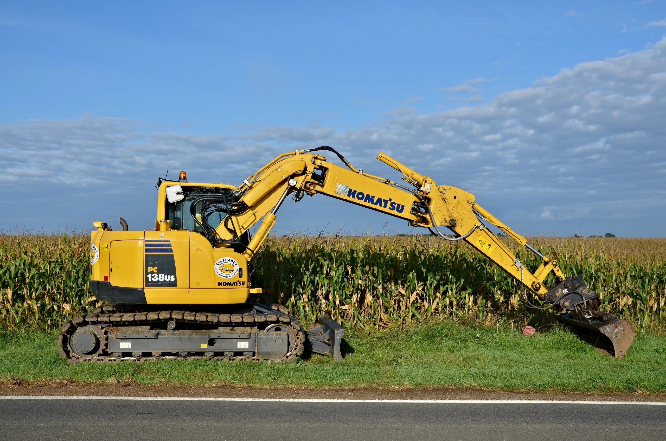 Komatsu excavator at work