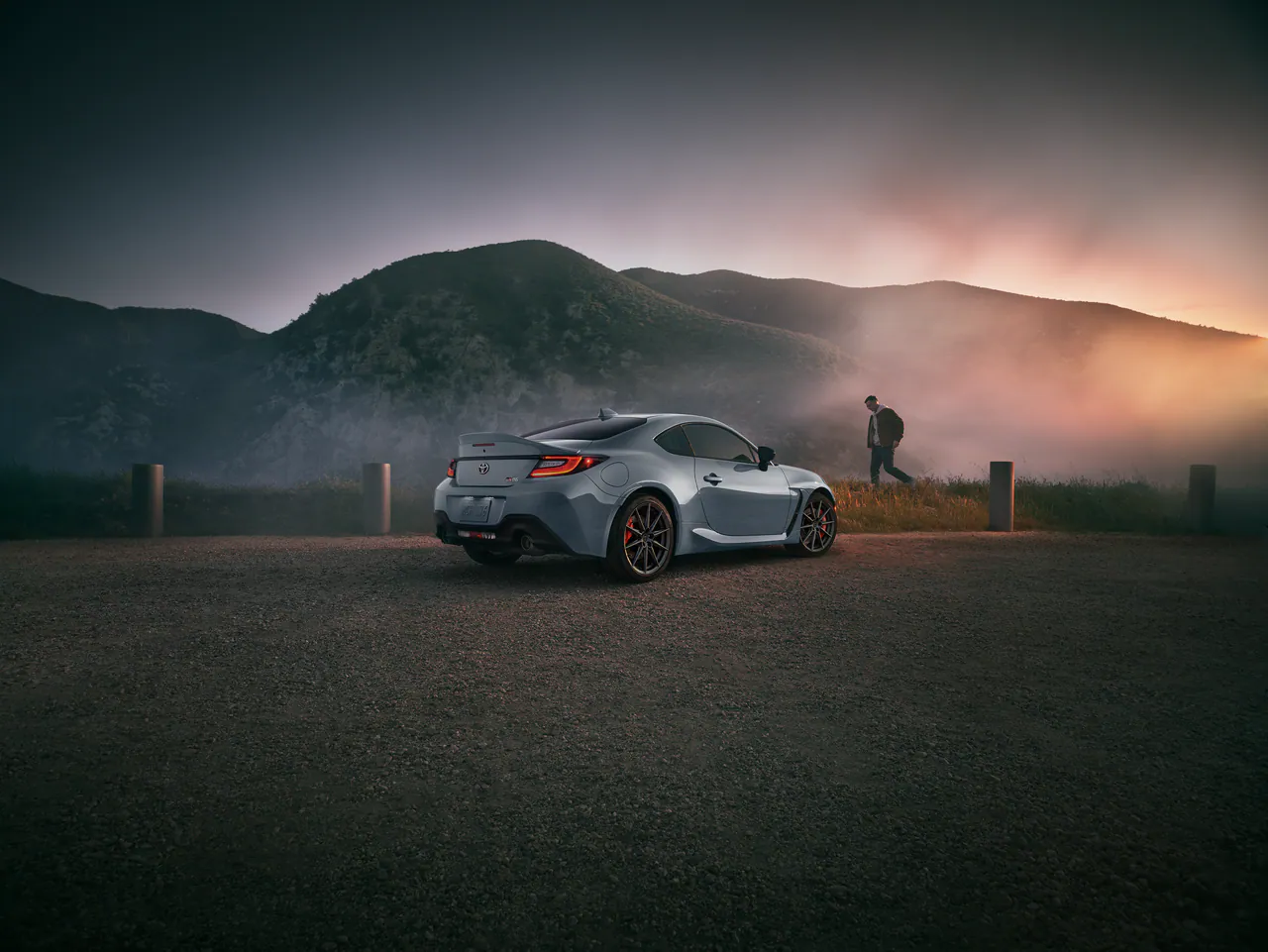 GR86 in the hills at dusk