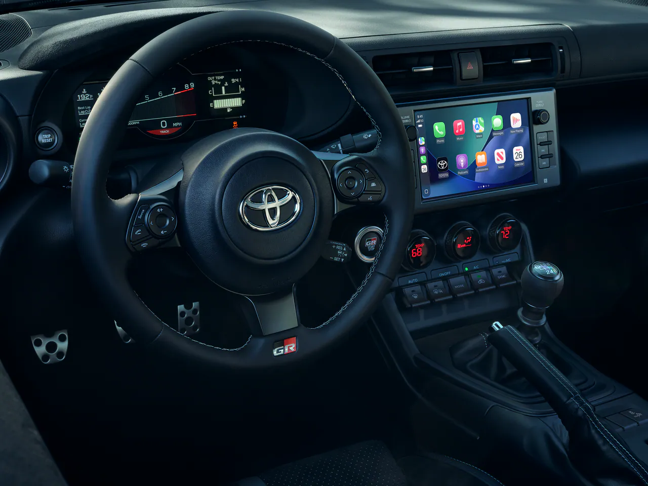 GR86 cockpit and touchscreen