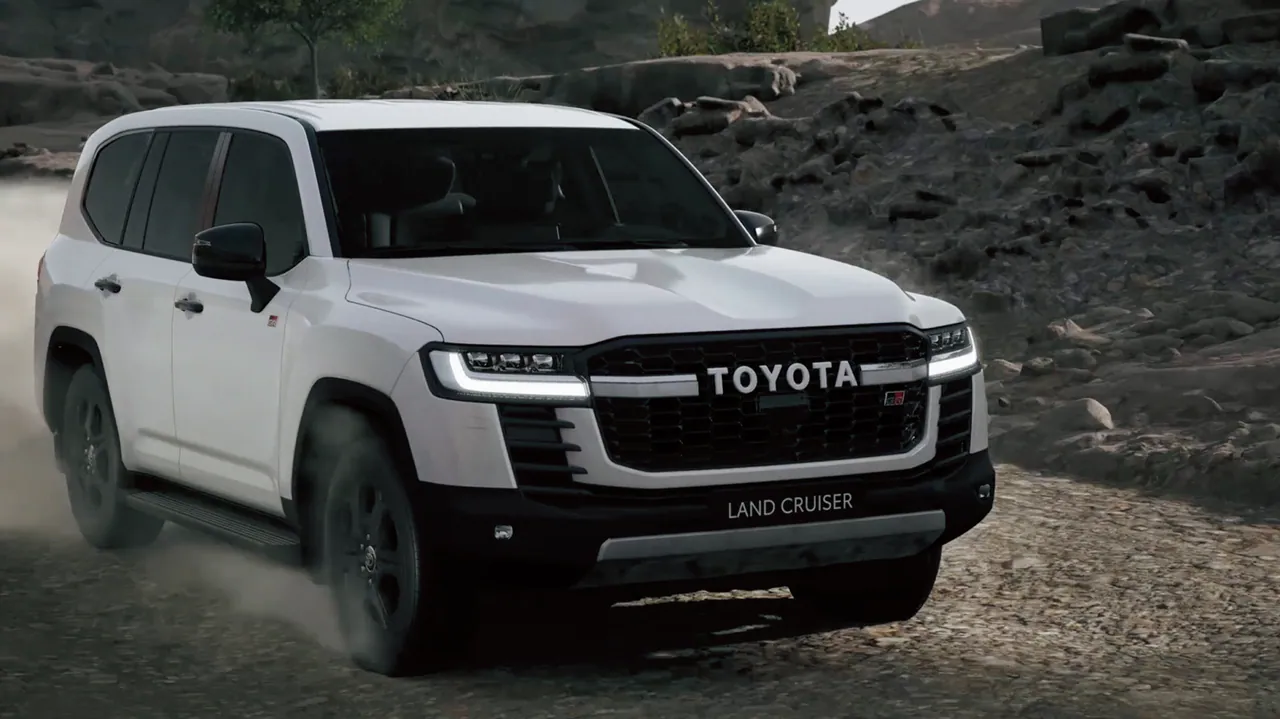 Land Cruiser 300 GR Sport on volcanic rock