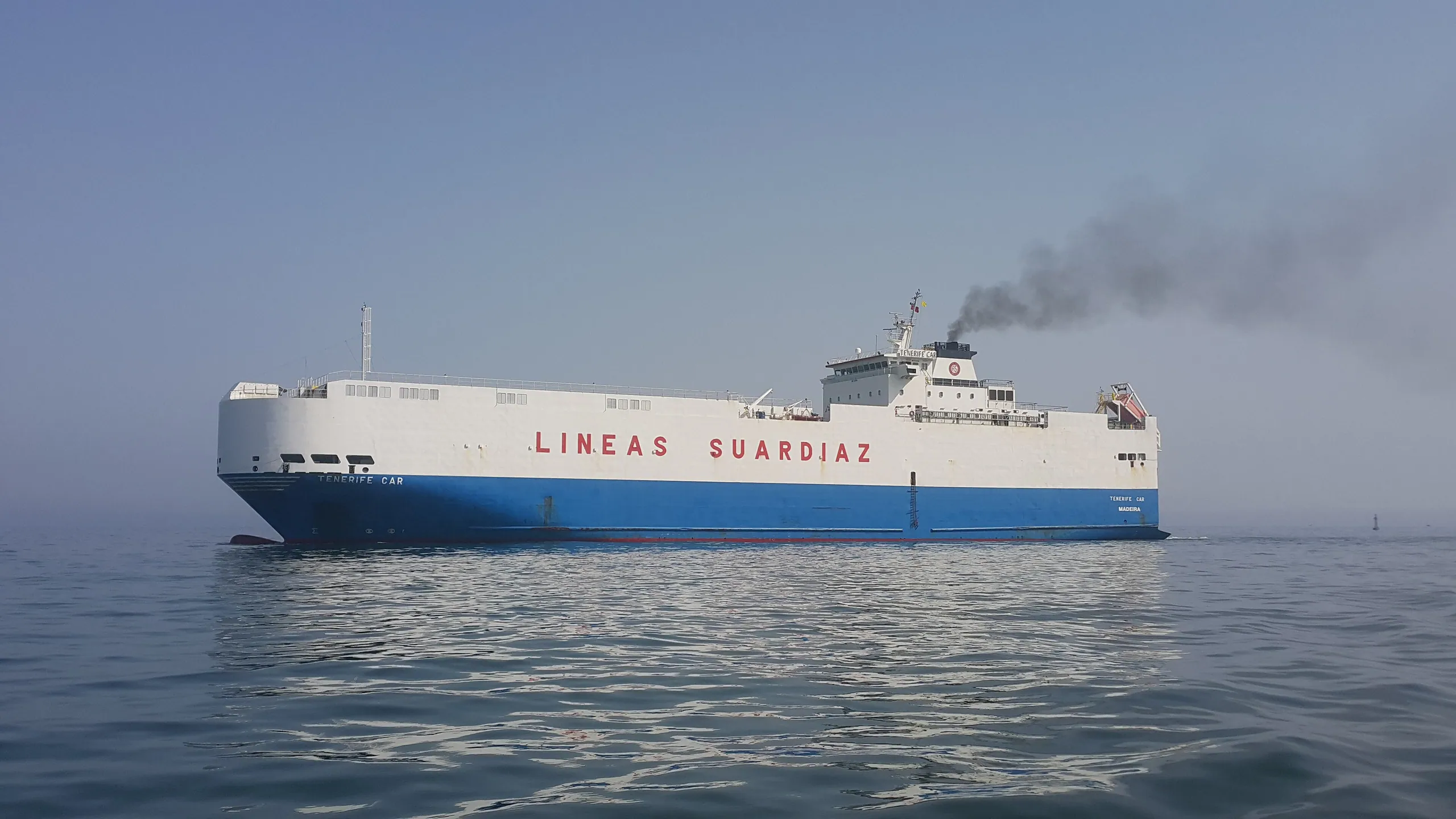 Ro-ro car carrier at sea