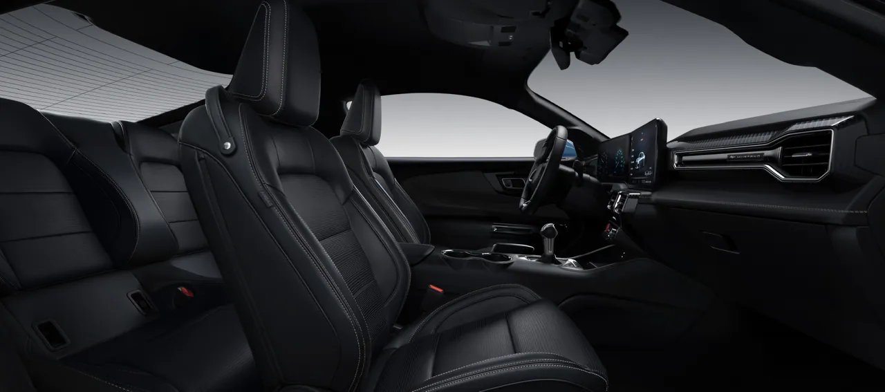 Mustang cabin from the driver's door